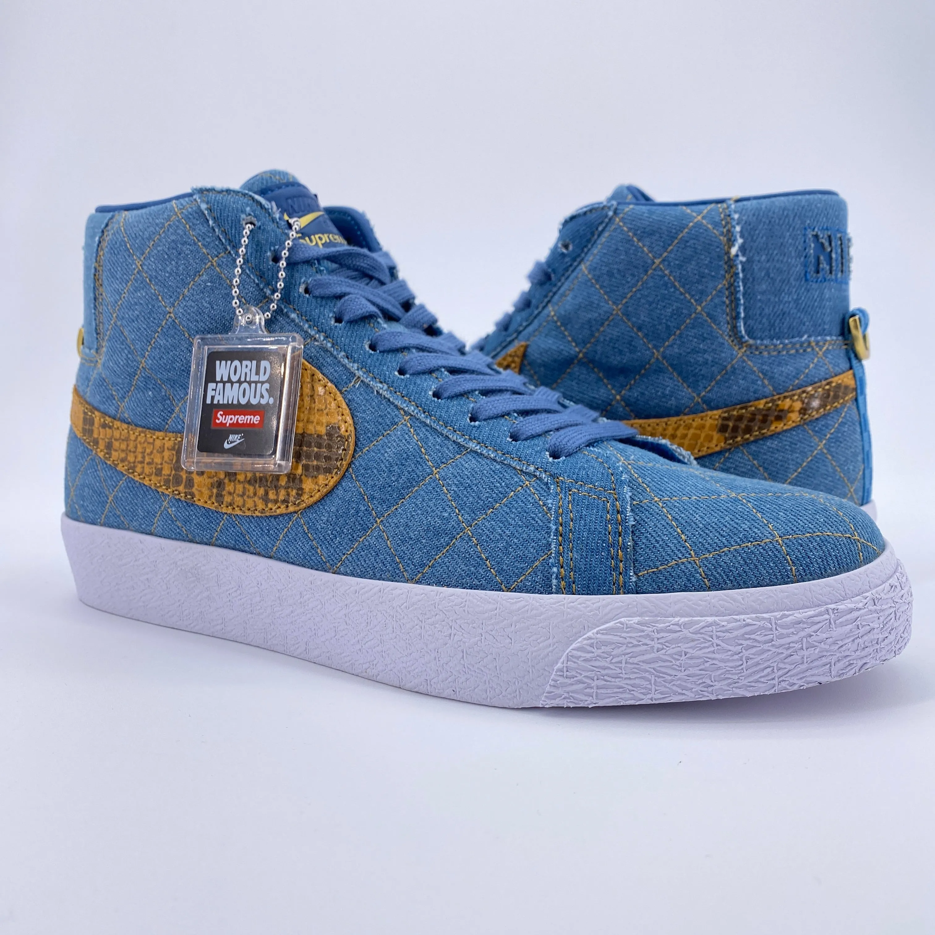 Nike SB Zoom Blazer Mid QS 2 Supreme Denim 2022 New Size 8