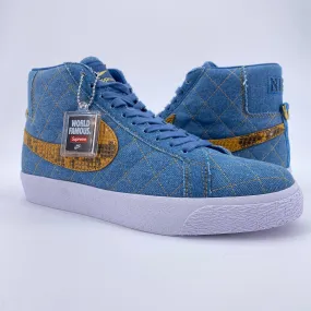 Nike SB Zoom Blazer Mid QS 2 Supreme Denim 2022 New Size 8