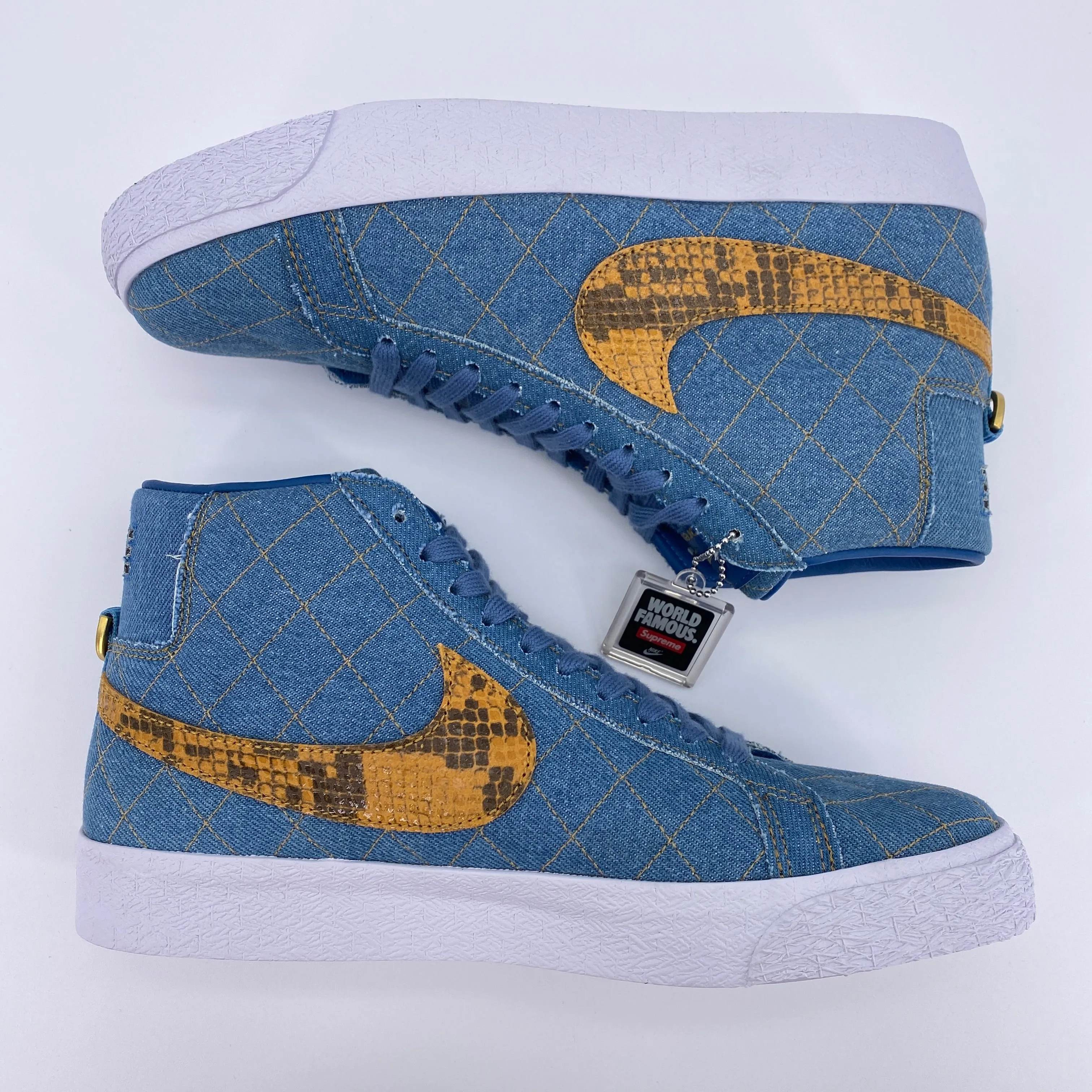 Nike SB Zoom Blazer Mid QS 2 Supreme Denim 2022 New Size 8