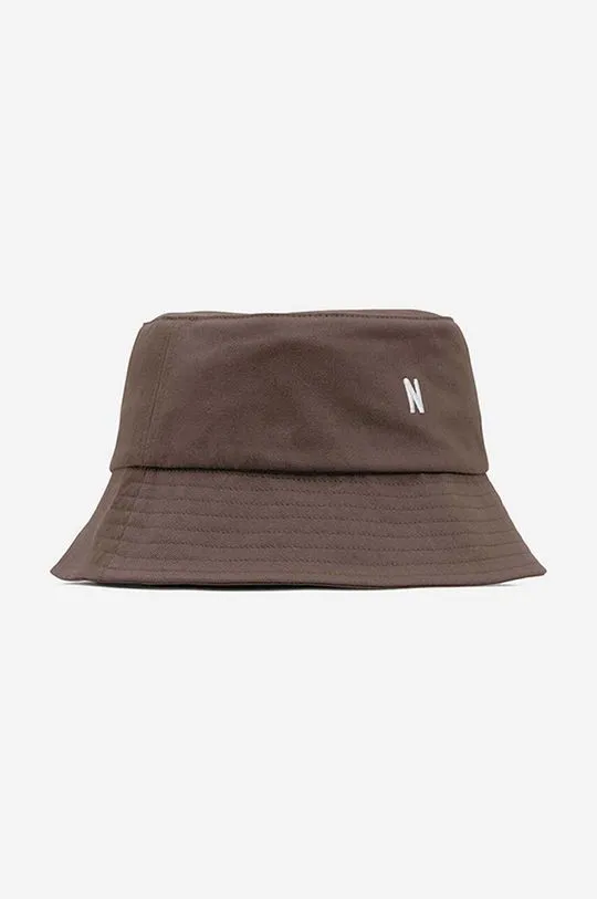 Norse Projects cotton hat brown color