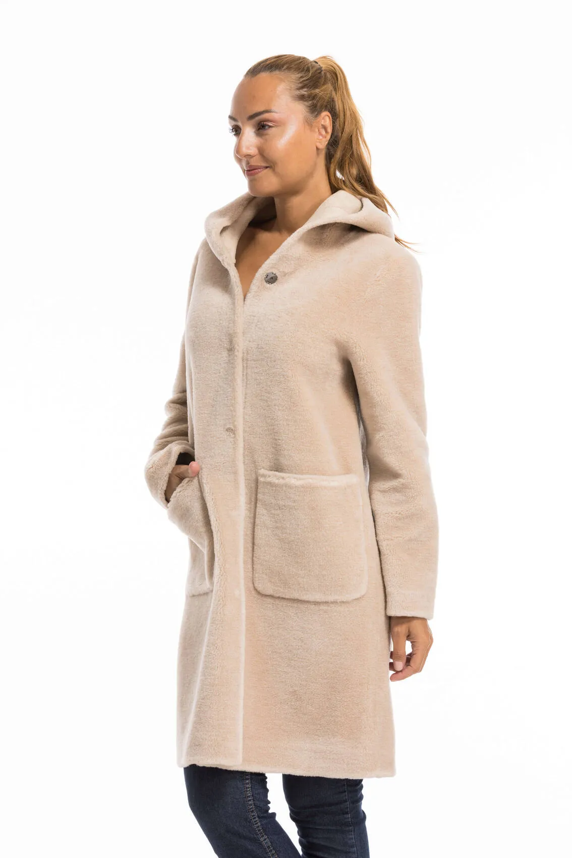 Oakwood coffee women's wool coat 63747