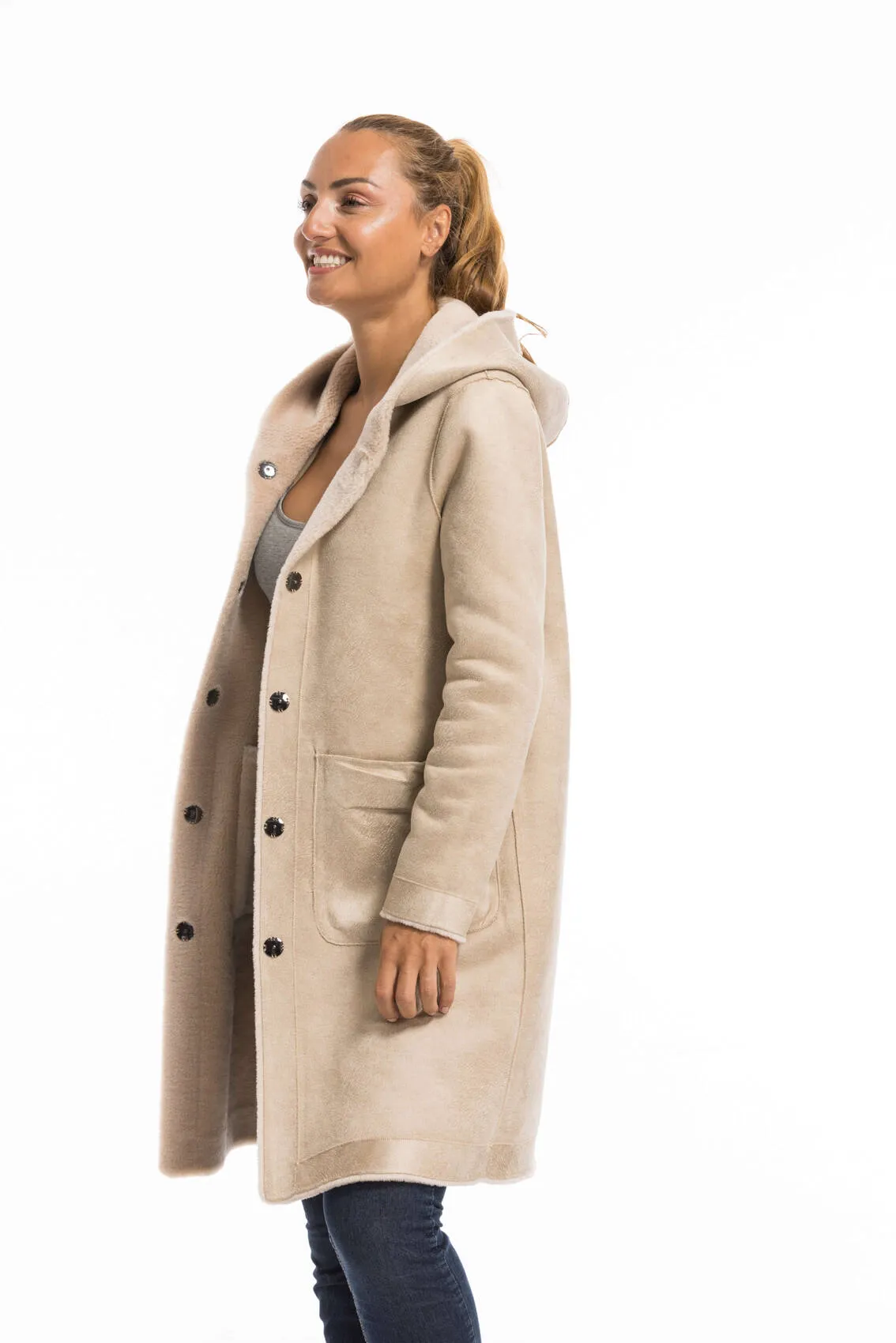 Oakwood coffee women's wool coat 63747