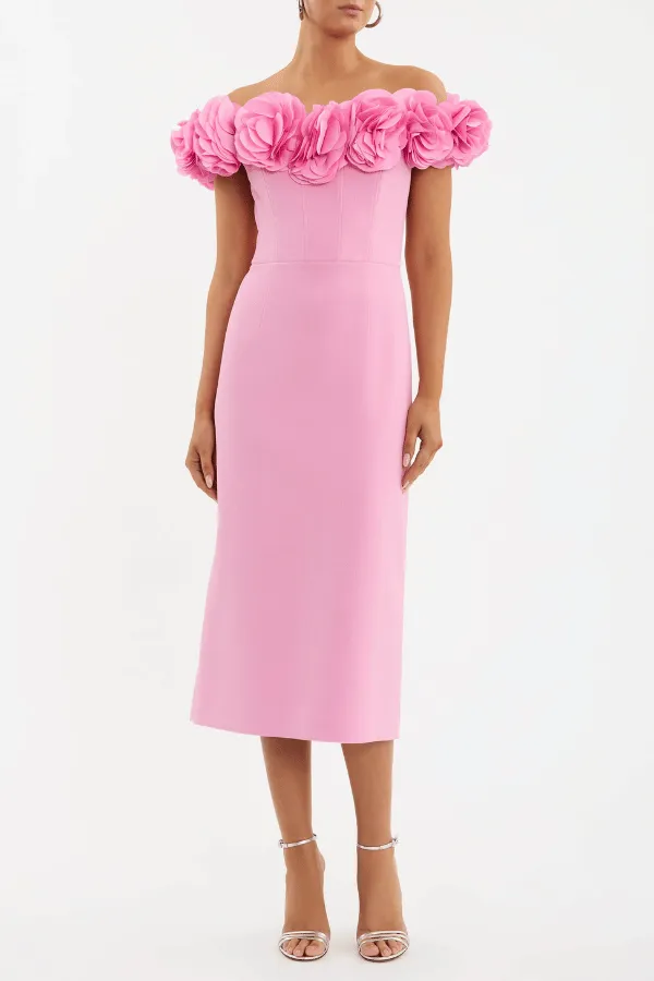 Odetta Midi Dress Pink