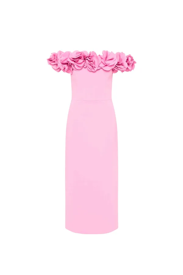 Odetta Midi Dress Pink