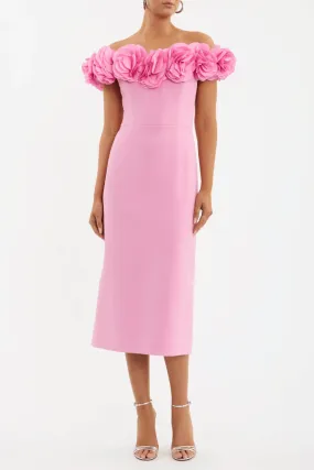 Odetta Midi Dress Pink