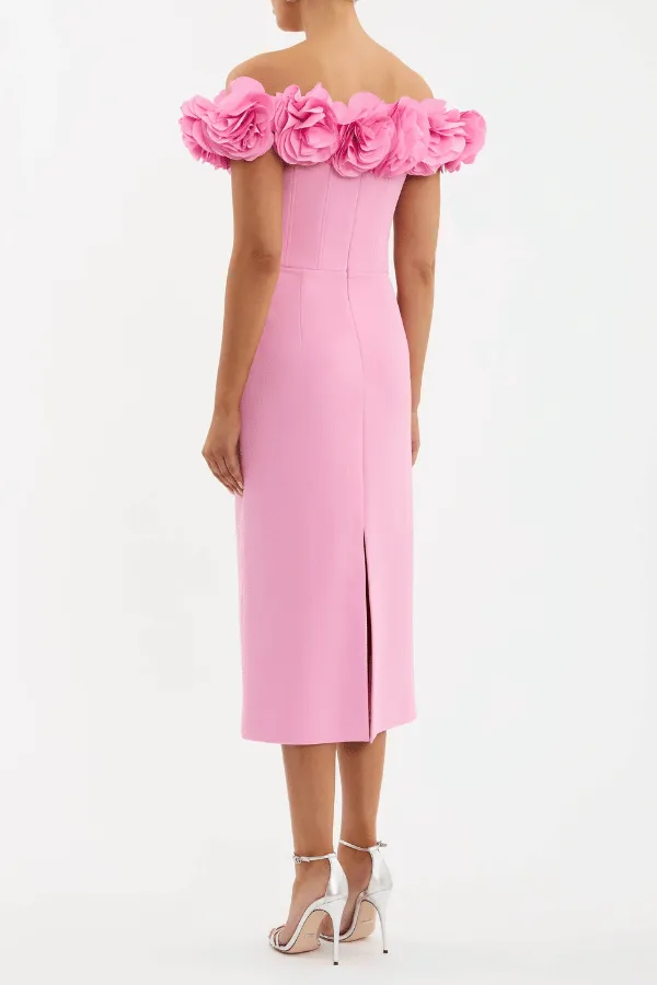 Odetta Midi Dress Pink