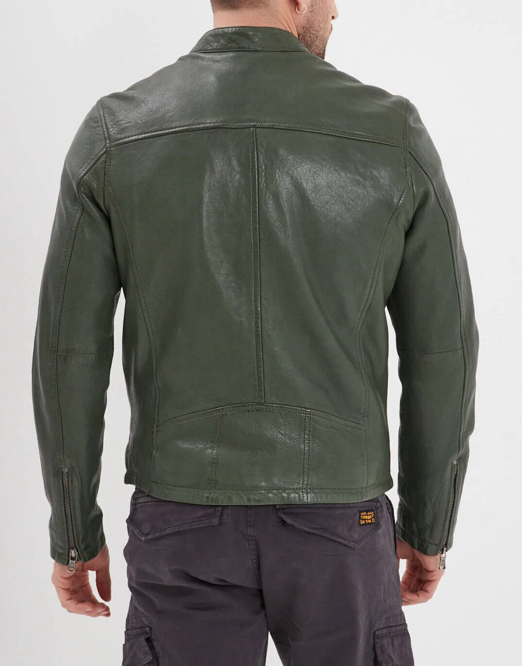 Pastures men's motorcycle style leather jacket \gafino\