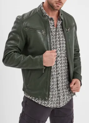 Pastures men's motorcycle style leather jacket \gafino\