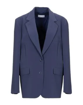 Patrizia Pepe Women Blazer Dark blue 12 UK