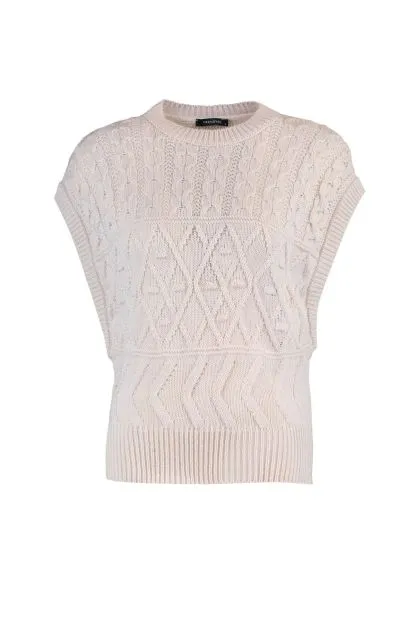 Patterned Crewneck Knitwear Sweater