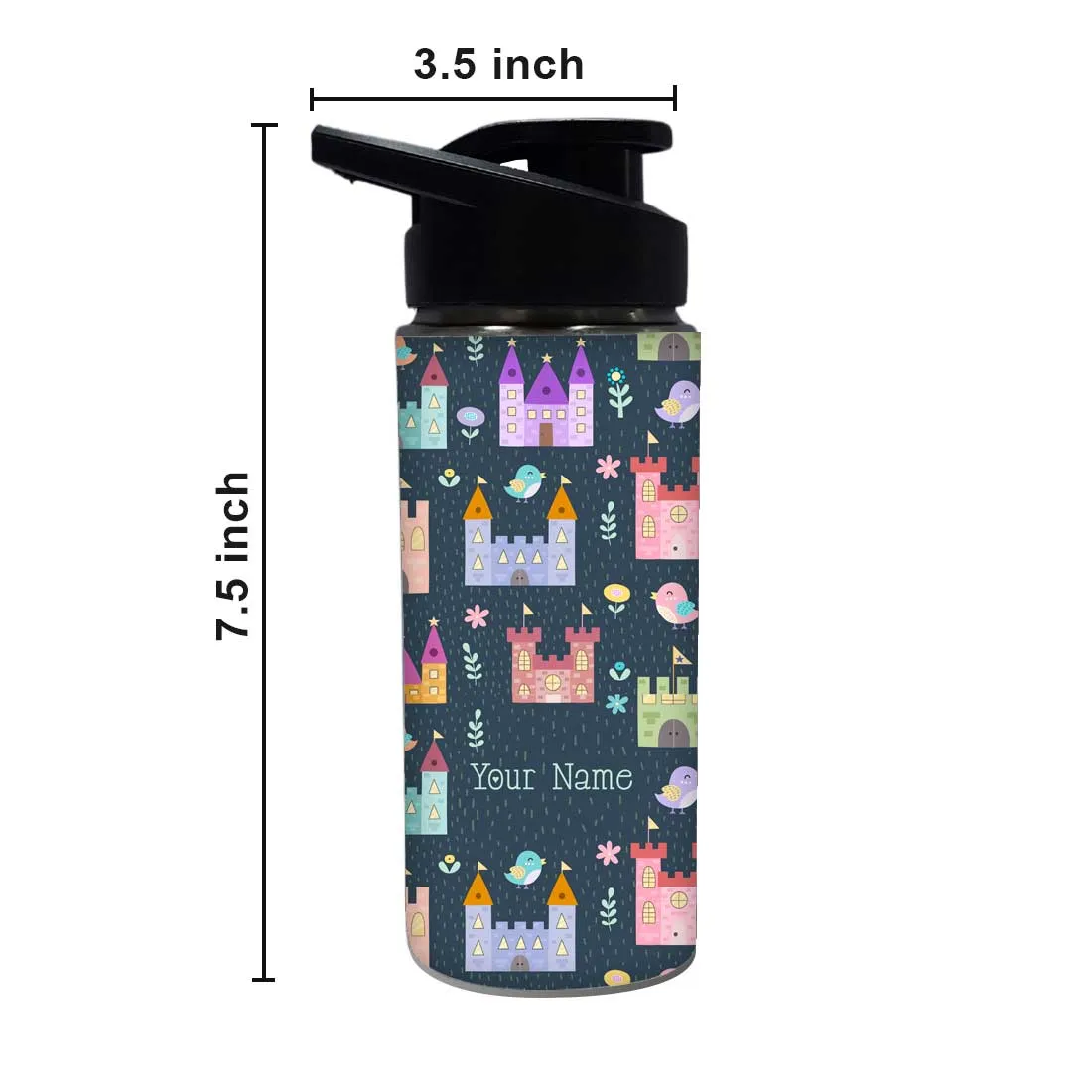 Personalized Metal Water Bottles for Girls Sipper Bottle-Princess Home
