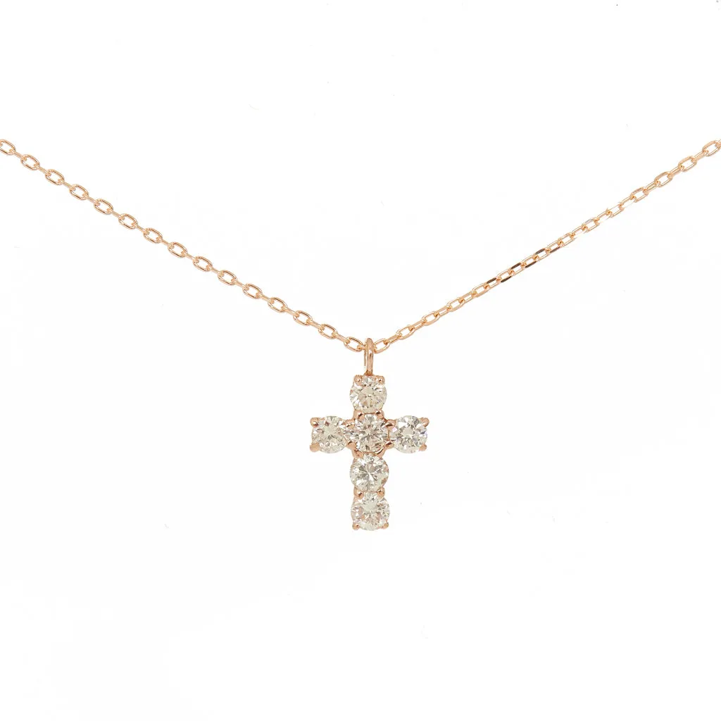 Petite Diamond Cross Necklace