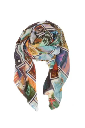 Pictures Scarf - Multi