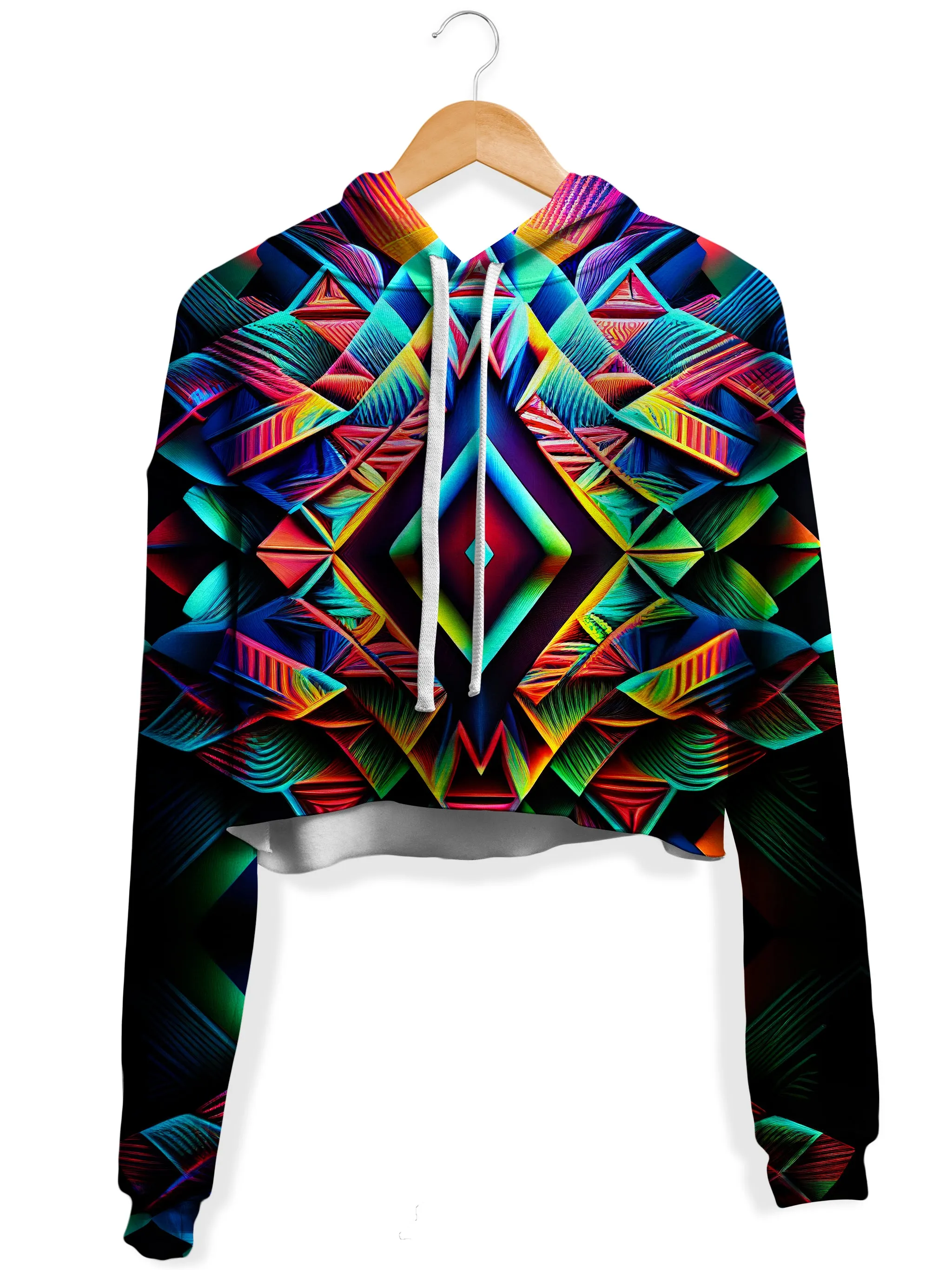 Psychedelic Tribal Crop Hoodie and Leggings Combo