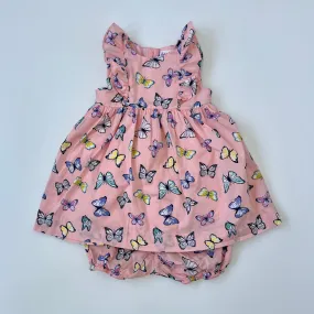 Rachel Riley Butterfly Print Dress With Bloomers: 18 Months