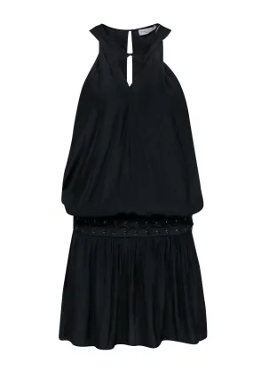 Ramy Brook - Black Lace-Up Drop Waist Kara Dress Sz S