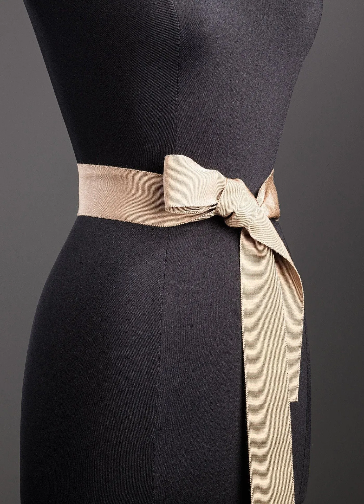 Ribbon Belt, Wide - Pale Taupe