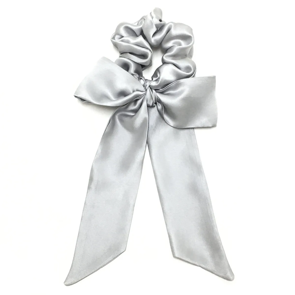 Silk Scarf Scrunchie - Sterling