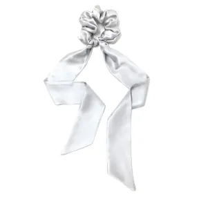 Silk Scarf Scrunchie - Sterling