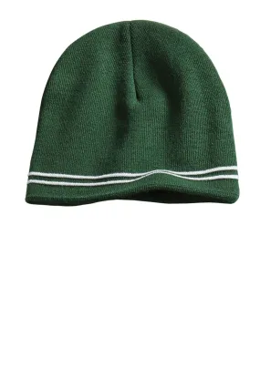 Sport-Tek Spectator Beanie STC20 Forest Green/ White