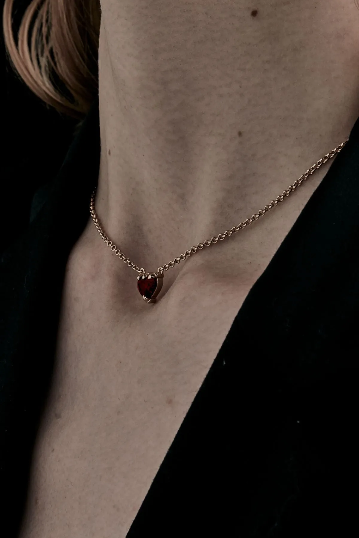 Stolen Girlfriends Club - Talon Necklace Garnet - Gold Plated