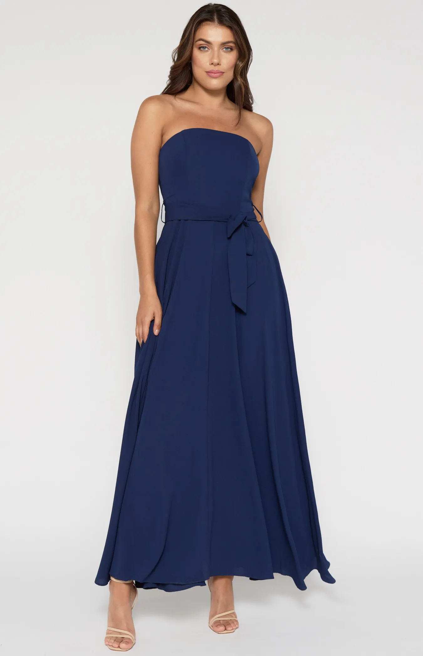 Strapless Crepe Maxi Dress (SDR342-13A)