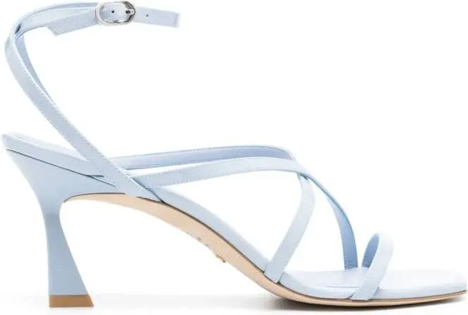 Stuart Weitzman Oasis 80mm leather sandals Blue