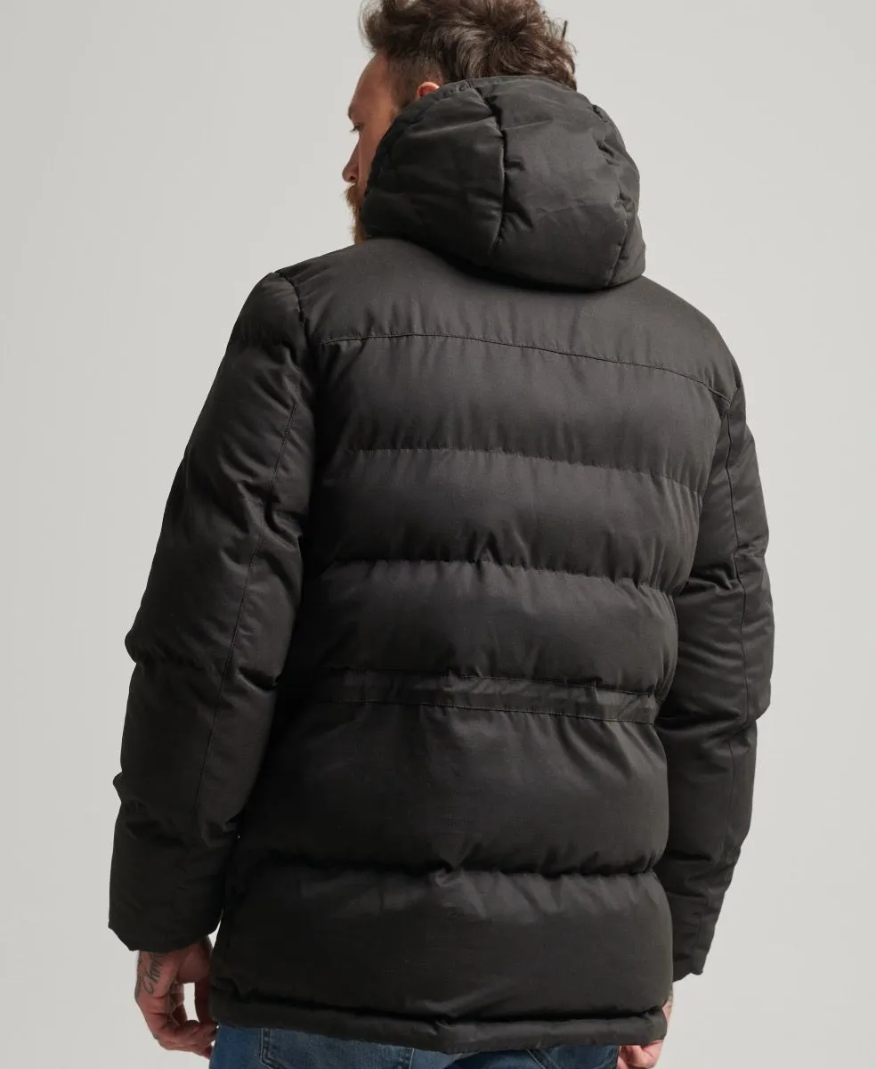 Superdry Microfibre Expedition Parka Jacket Black