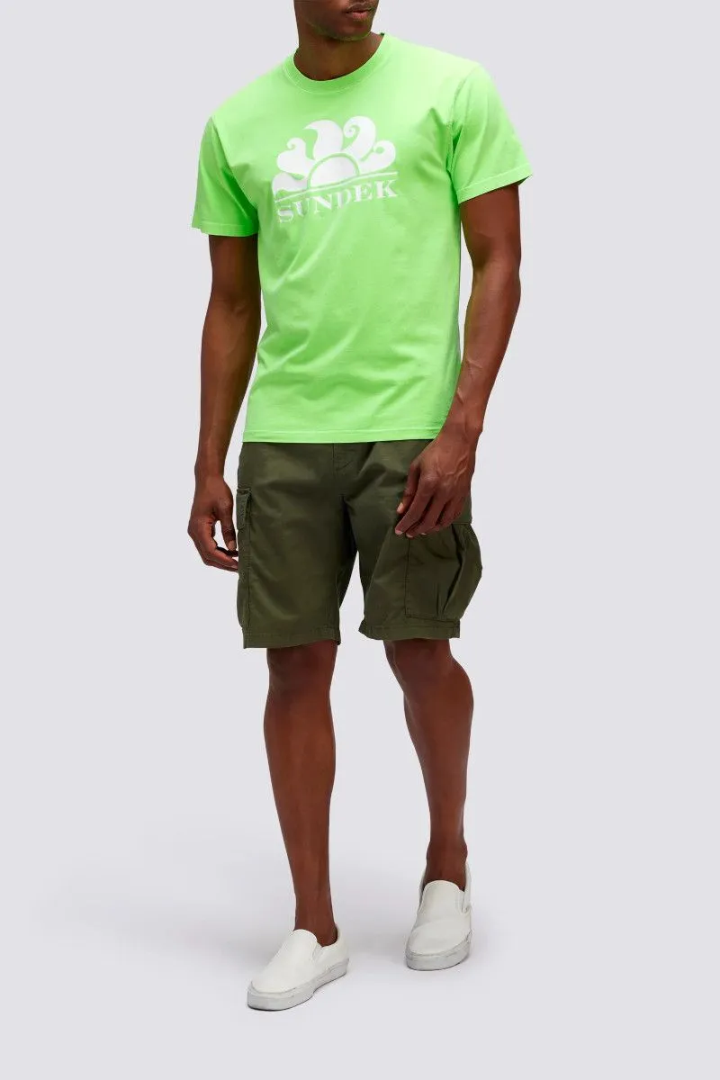 T-shirt con logo stampato uomo Verde