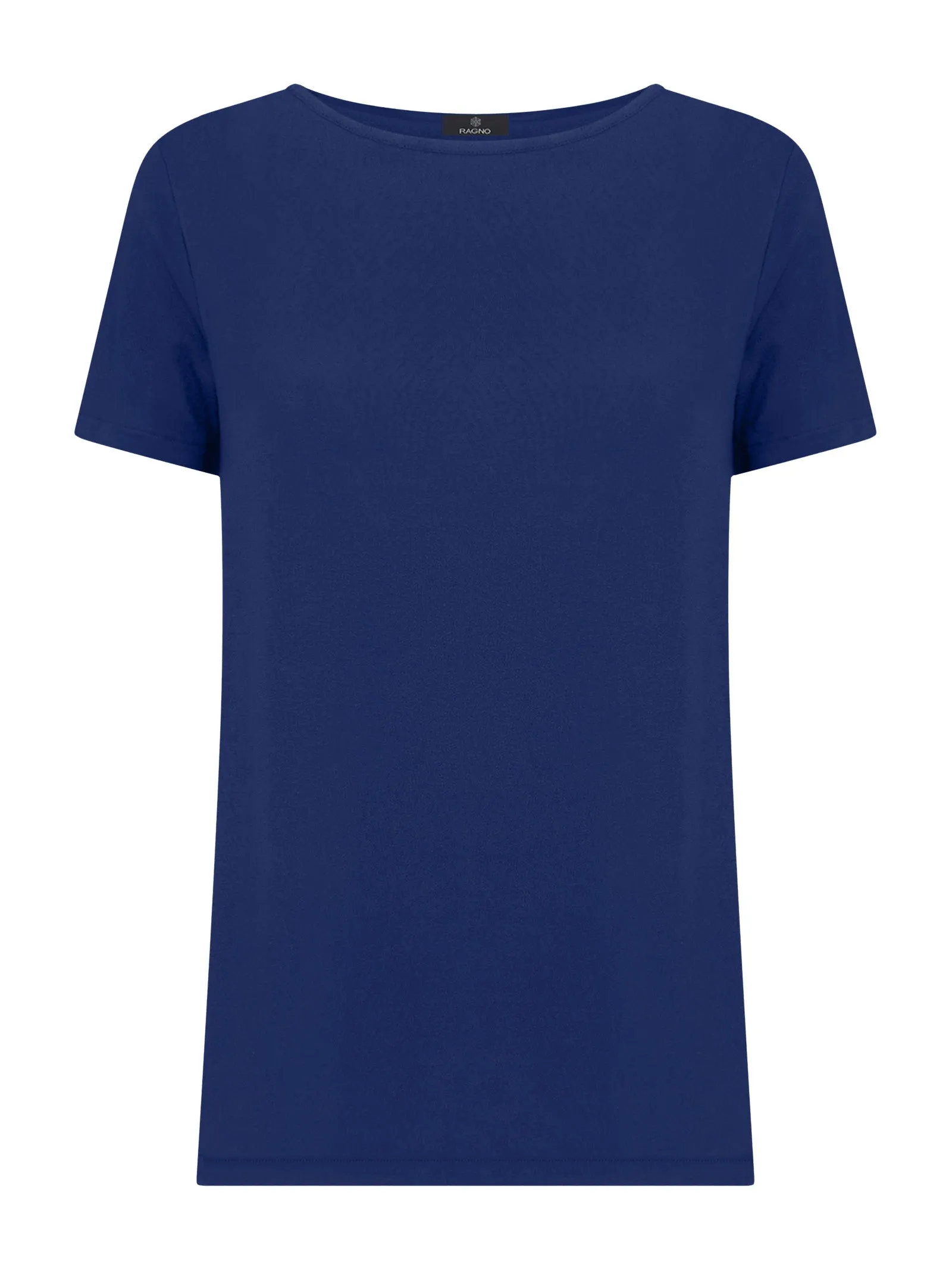 T-shirt in jersey di viscosa crêpe - Blueberry