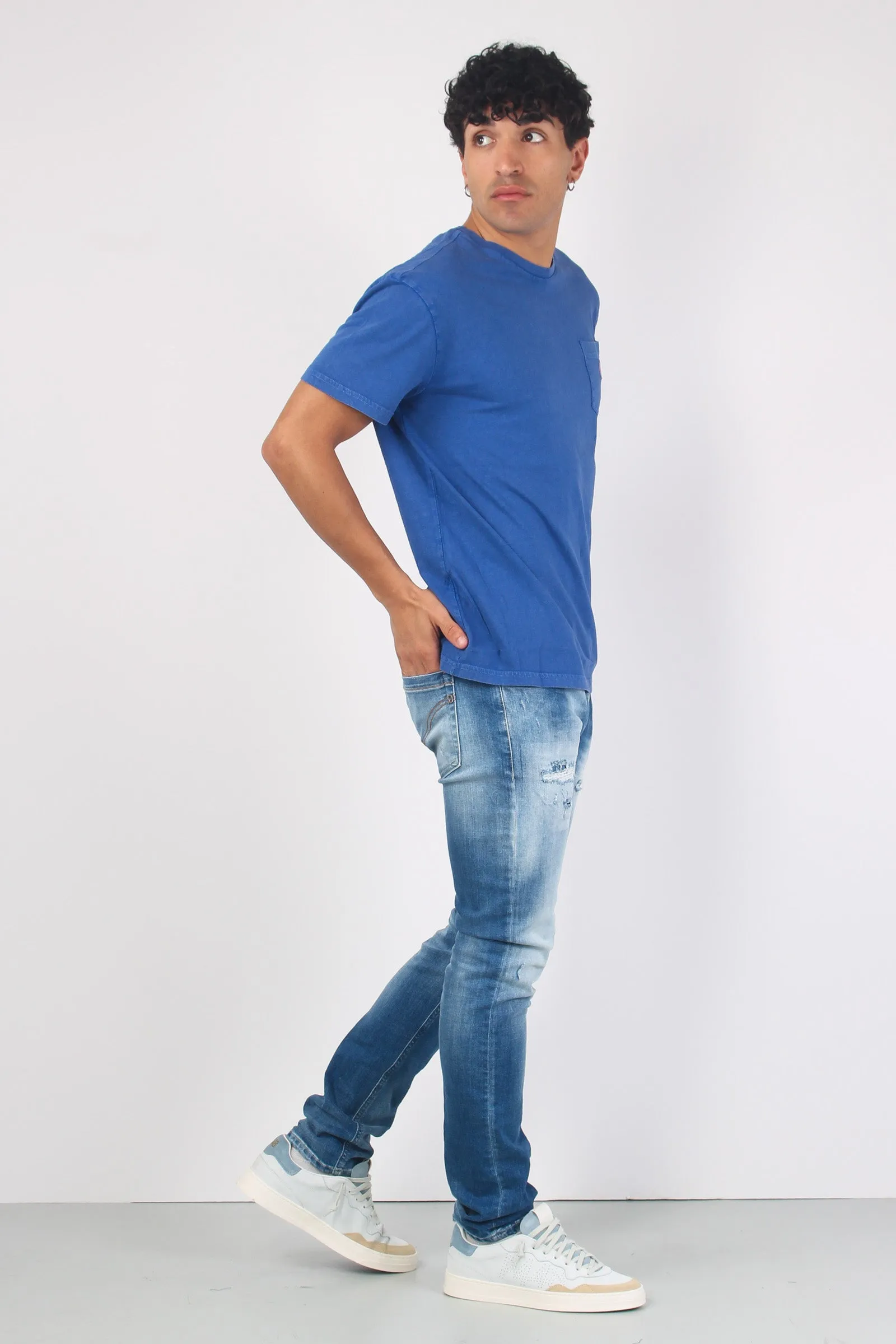 T-shirt Misto Lino Taschino Beach Royal