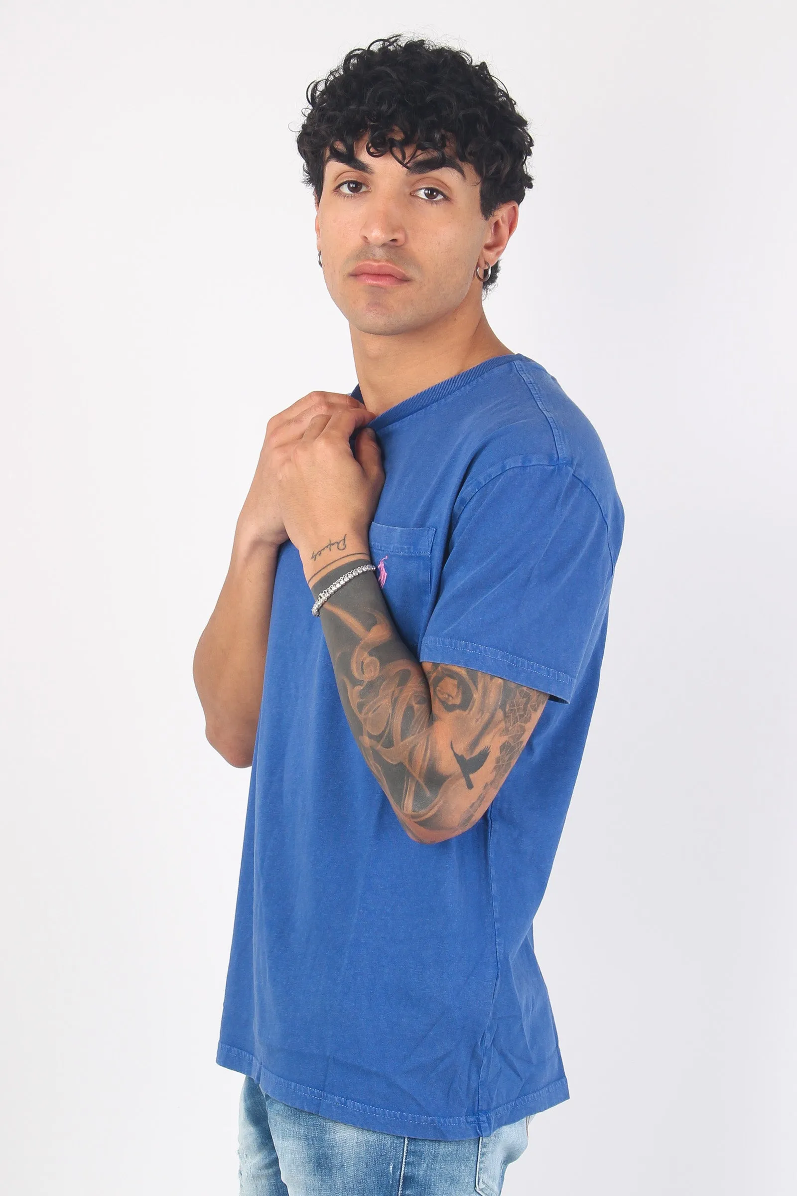 T-shirt Misto Lino Taschino Beach Royal