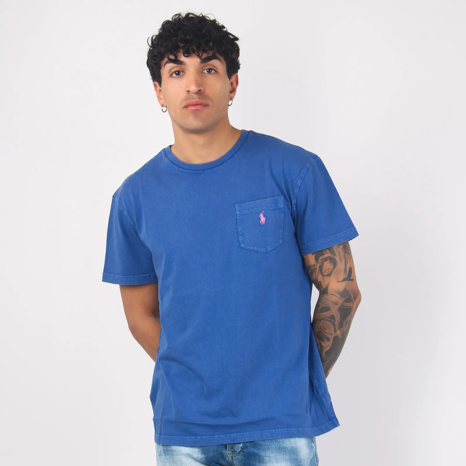 T-shirt Misto Lino Taschino Beach Royal