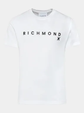 T-shirt RICHMOND X stampa logo bianca