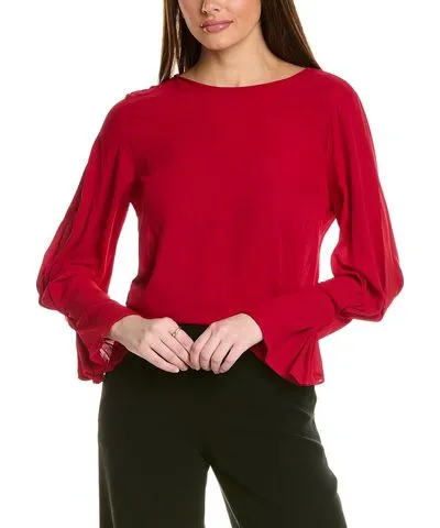 T Tahari Keyhole Blouse