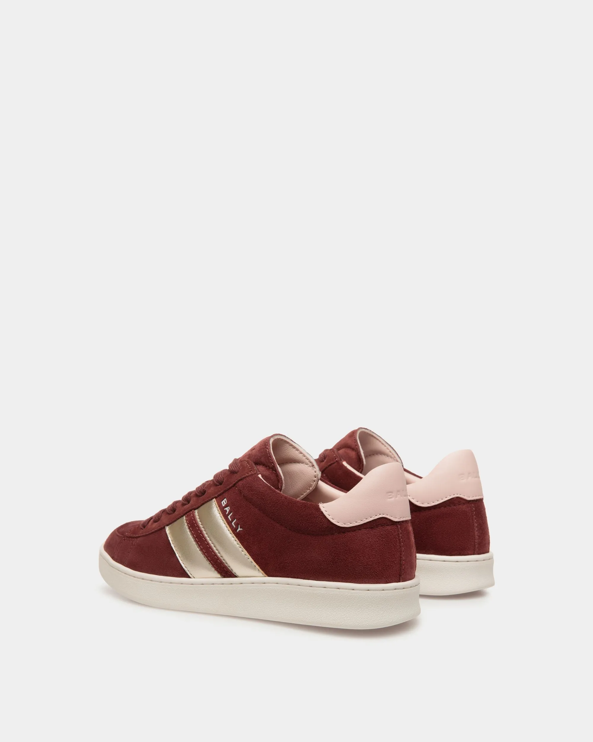 Tennis Sneaker In Andorra and Light Pink Suede Leather 