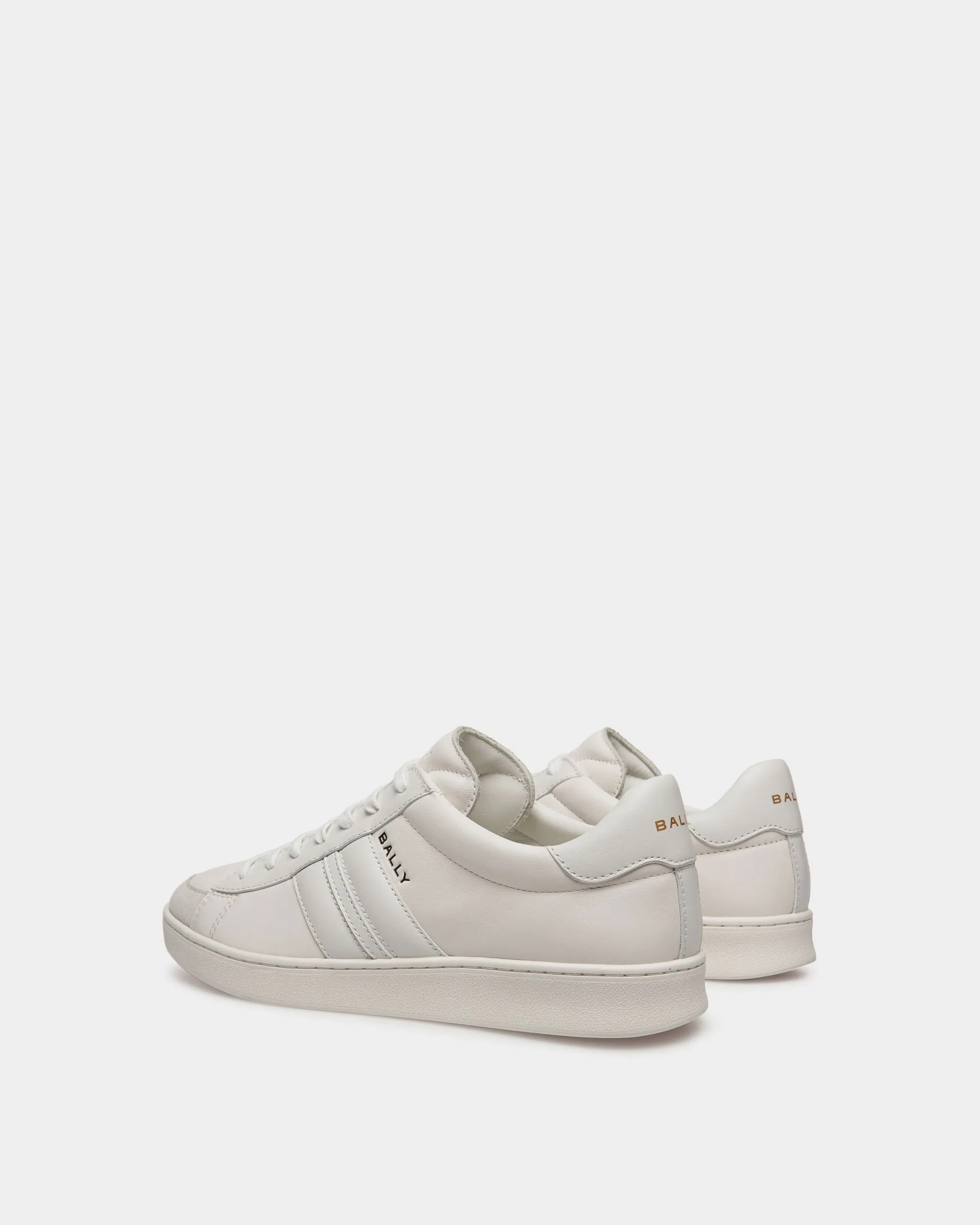 Tennis Sneaker In White Leather 