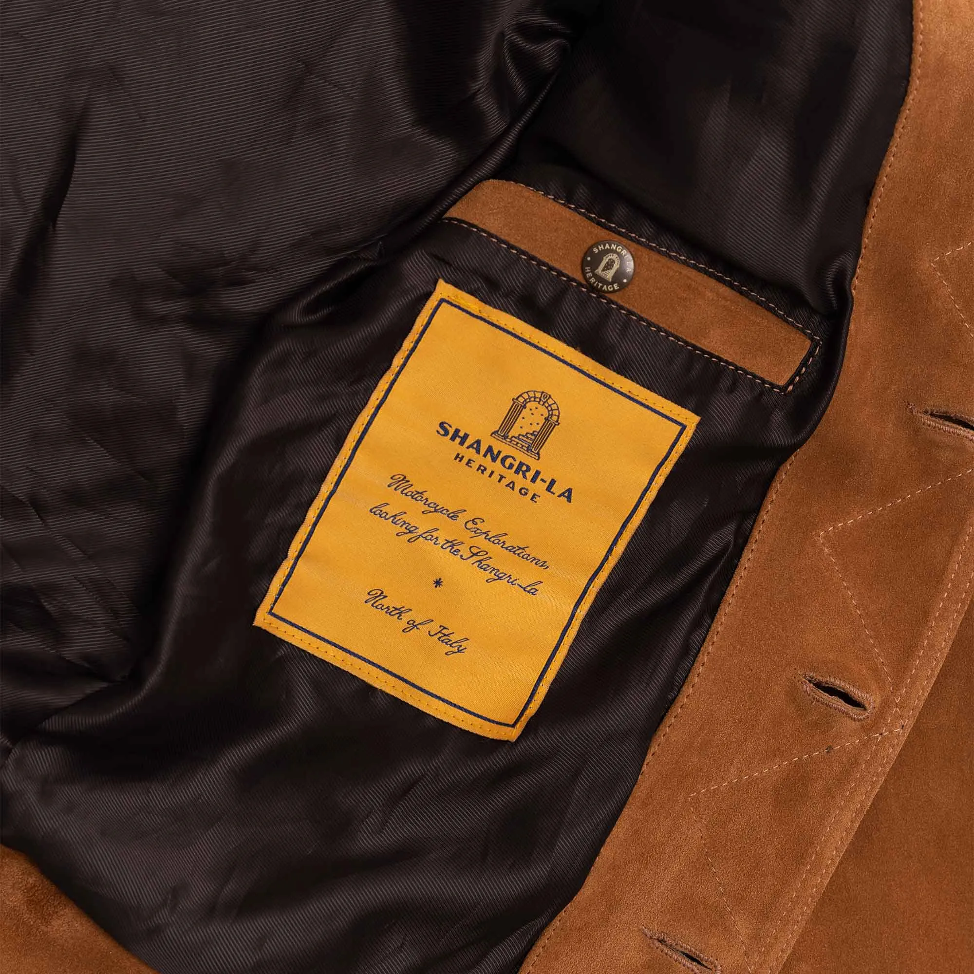 Terracotta Cognac Suede Jacket - Shangri-la Heritage