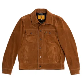 Terracotta Cognac Suede Jacket - Shangri-la Heritage