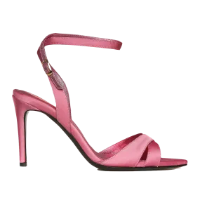 Thea Soft Pink Satin Sandals