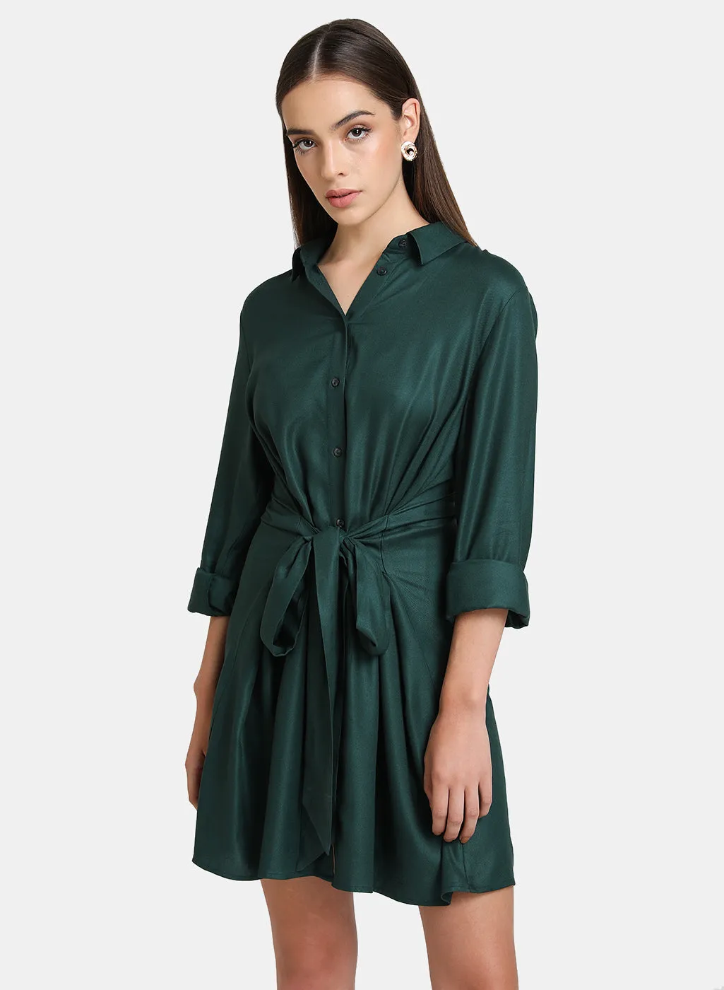 Tie-Knot Detailed Mini Dress