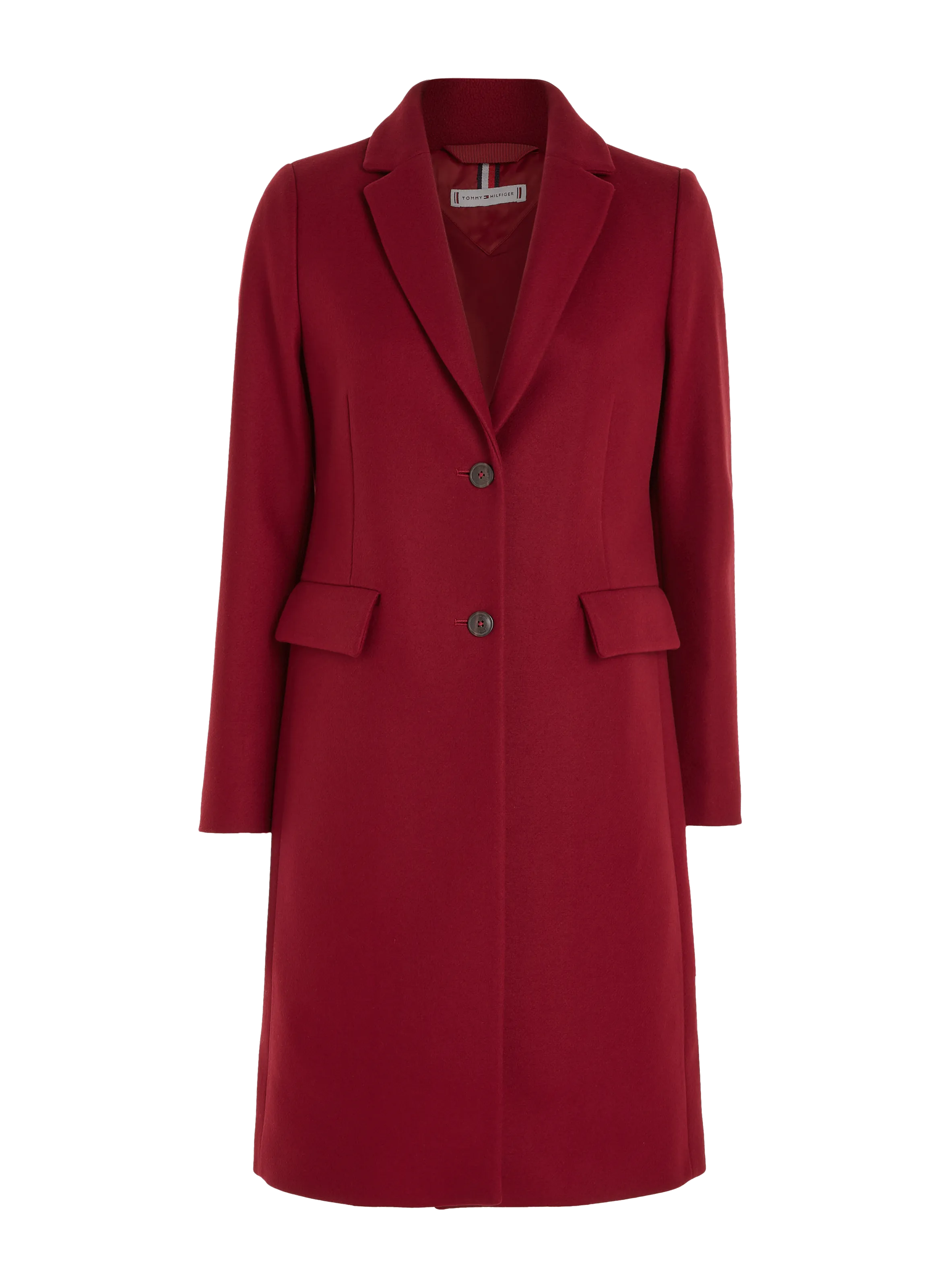 Tommy hilfiger  Belted wool-blend coat - Red