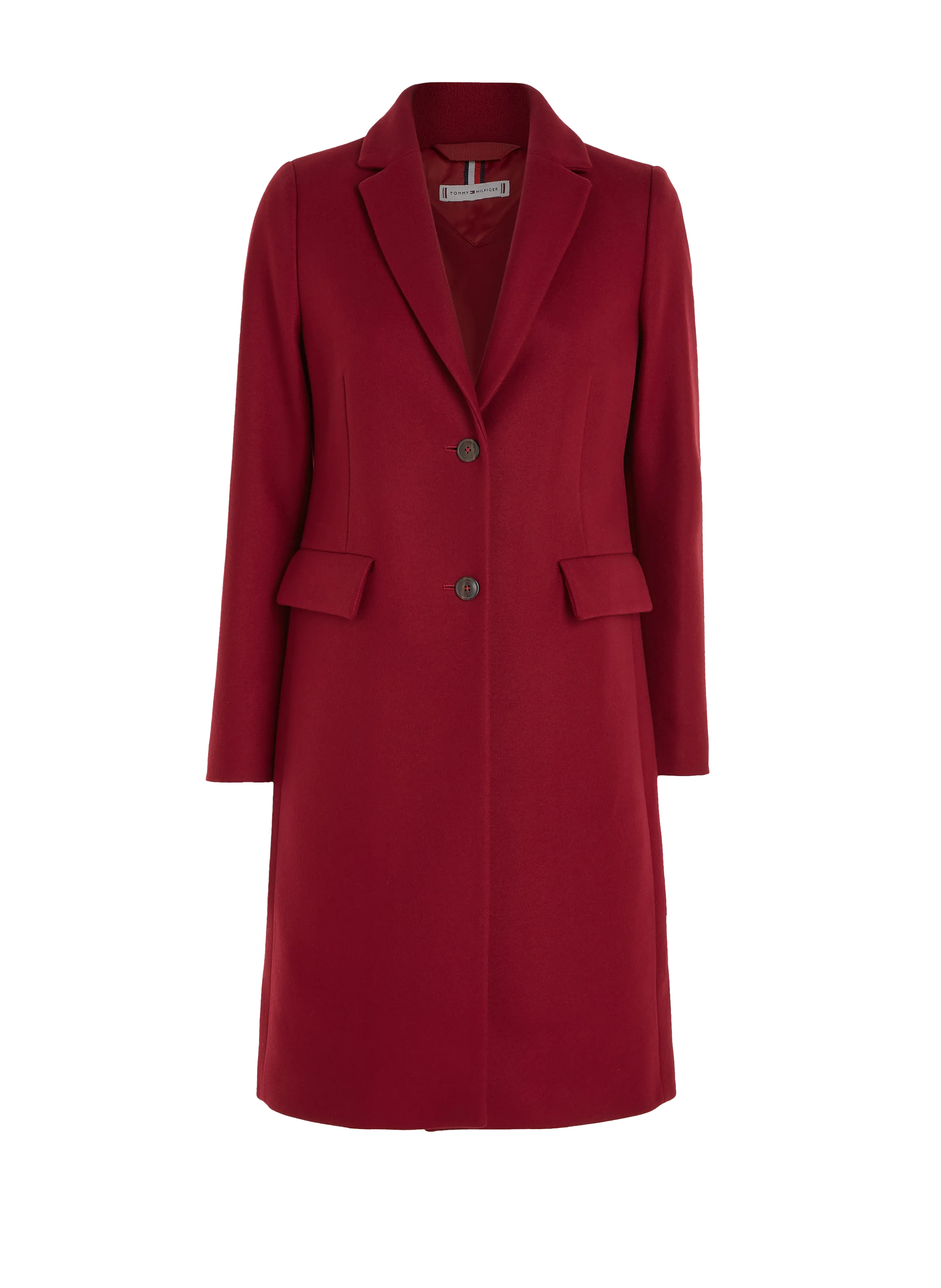 Tommy hilfiger  Belted wool-blend coat - Red