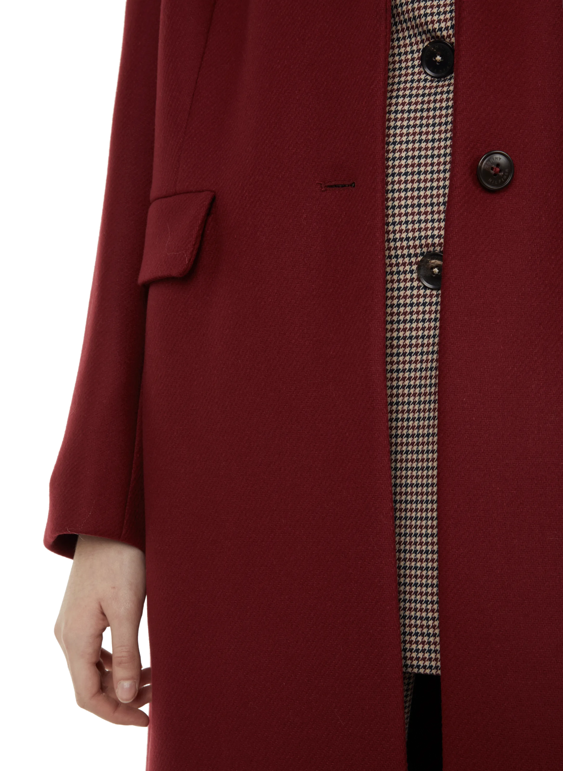 Tommy hilfiger  Belted wool-blend coat - Red