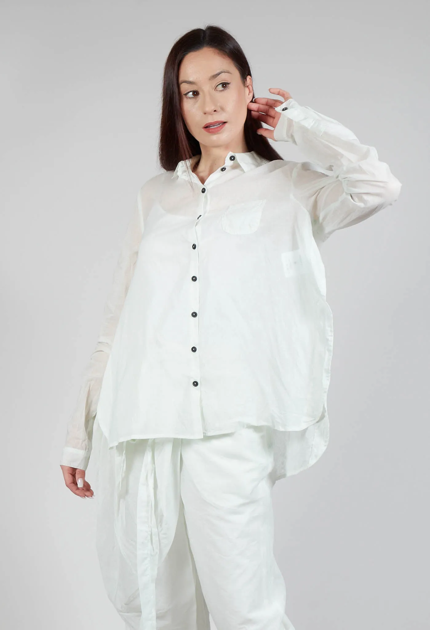 Transparent Blouse in Tulip 10% Stiff