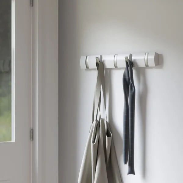 Umbra Flip 5 Coat Hooks - White