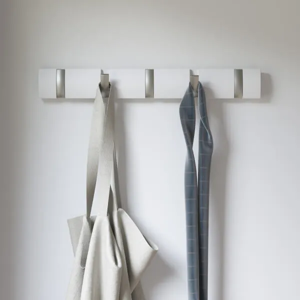 Umbra Flip 5 Coat Hooks - White