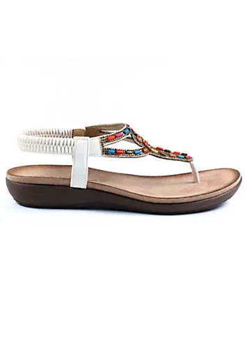 Una White Sandals by Lunar | Look Again