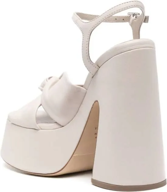 Vic Matie Flared 140mm platform sandals Neutrals