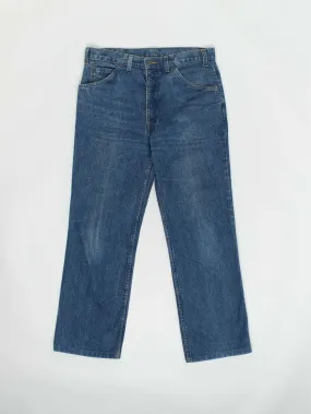 Vintage 80s Levis jeans in blue, made in Great Britain 34 X 30